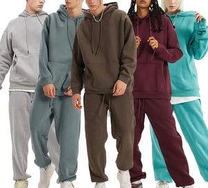 Set Felpa Oversize con Logo Personalizzato, Felpa 420Gsm, Felpa Pesante da Uomo 500gsm, Pantaloni Sportivi, <span class=keywords><strong>Abbigliamento</strong></span> <span class=keywords><strong>Hip</strong></span> <span class=keywords><strong>Hop</strong></span> - Product Image 1