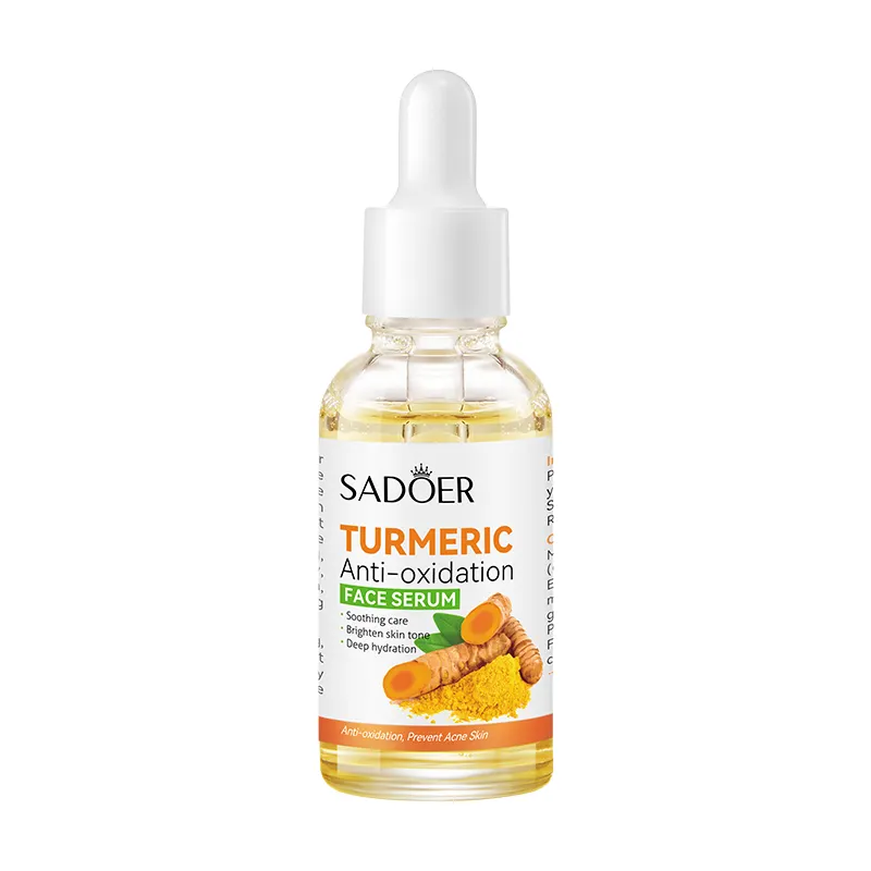 SADOER New Arrival Deep Hydrating Prevent Acne Moisturizing OEM ODM Smooth Brightening Skin Care Anti Oxidant Turmeric Serum