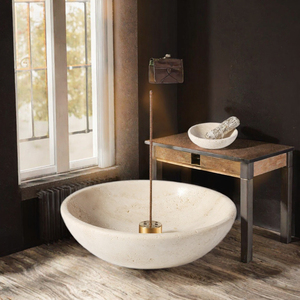 Brûleur d'encens de luxe en laiton et résine blanche, style art moderne, fait main, avec insert pour bois de santal et cendrier, pour la méditation religieuse et la décoration intérieure - Product Image 3