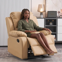 Fauteuil inclinable manuel haut de gamme moderne OEM/ODM, chaise inclinable simple extensible et pivotante avec structure métallique pour salon