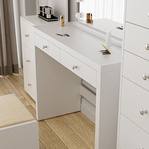 Vendita all'ingrosso calda moderna cassettone bianco con Led lampadine a specchio regolabile e resistente da tavolo per il trucco delle <span class=keywords><strong>donne</strong></span> per camera da letto Hotel - Product Image 4