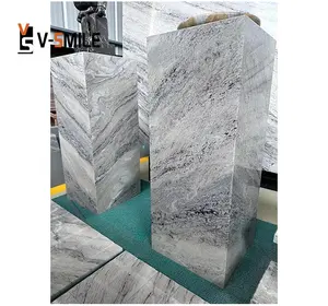 Natural Stone Polished Rhine grey Marble for House Outdoor Grey Pillar