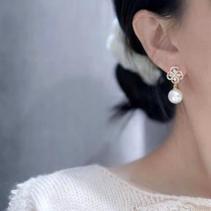 Pendientes de Plata DIY con Cuentas Redondas de Plata de Ley S925 de 8-12 mm, 21876, Accesorios de Moda, Bandeja Vacía y Pendientes Chapados - Product Image 2