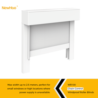 Newhoo - Persianas Enrollables Eléctricas con Protección UV, Resistentes al Viento y al Agua, para Patio, Balcón y Espacios Exteriores