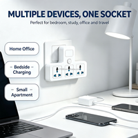 Adaptateur multiprise universel 3 voies avec prises EU, UK, US personnalisables, convertisseur de prise portable