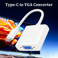 Adaptateur USB-C vers VGA pour ordinateur portable MacBook - Conversion Thunderbolt 3 1080P 60Hz