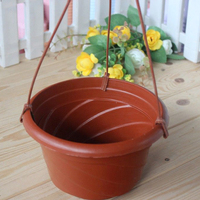 Jardinières suspendues en plastique, jardinières d'intérieur, jardinières suspendues pour plantes, jardinières suspendues modernes pour plantes d'intérieur, rouge et vert