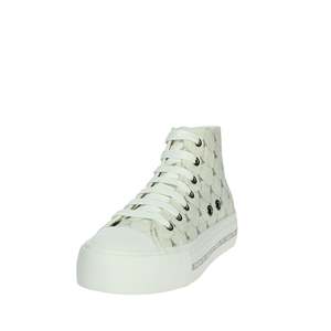 Zapatillas Deportivas para Niña Patrizia Pepe, Blancas y Plateadas, de Lona, con Caña Alta - Product Image 6