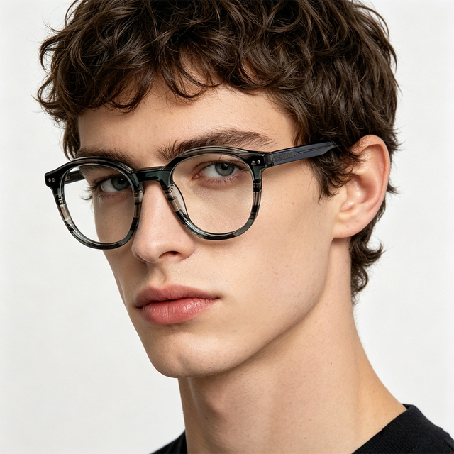 2026 Blue Light Glasses Unisex Stylish Fashionable Latest Spectacle Frames for Men Eyewear Luxury Acetate Eyeglasses Frames