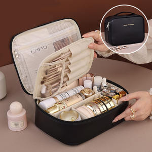 Pochette cosmétique de maquillage de luxe avec logo personnalisé sacs de rangement multicouches pour voyage sac de mode pour femmes de grande capacité - Product Image 5