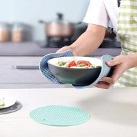 Vente en gros de tapis isolants thermiques anti-brûlure, résistants aux hautes températures, sets de table ronds antidérapants en silicone pour la cuisine