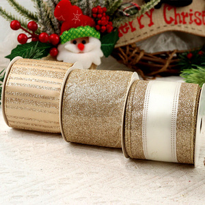 Cinta de Cristal con Borde Brillante de 2.5 Pulgadas, Diseño Industrial, Cinta Navideña para Envolver Regalos y Decorar Árboles - Product Image 4