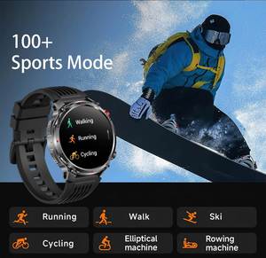 1000mAh Flashlight Smartwatch Ip68 Waterproof HT45 Smart Watch Exercise Modes Bt Calling Health Monitoring - Product Image 5