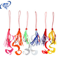 Jupe en silicone pré-nouée Alpha avec hameçon en carbone haute performance 1g 2g 10 # -14 #   Spinnerbait multicolore DIY pour la pêche au bar en eau douce - Pièces détachées