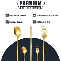 Ensemble de 30 couverts de table en acier inoxydable de qualité supérieure avec boîte de présentation pour la restauration hôtelière