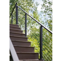 Tube de balustrade de balcon extérieur en acier inoxydable de haute qualité de 42 pouces avec câble