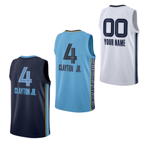 Memphis Pria 2025 # 4 Jersey Bola Basket Custom Clayton Jr. dengan Bordir, Seragam Olahraga Anak dengan Logo - Product Image 1