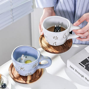 3d Animal À L'intérieur Café Tasse Mignon <span class=keywords><strong>Chien</strong></span> et Chat <span class=keywords><strong>En</strong></span> Céramique Café Tasse - Product Image 5