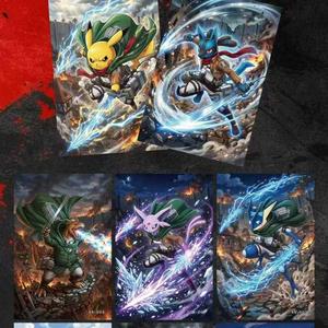 Serie DM Pokemoned Battle Dimension, Pannello Artistico Shikishi, Carta Colorata, Decorazione Collezionabile Anime, Dipinto Decorativo con Personaggi dei Cartoni Animati - Product Image 6