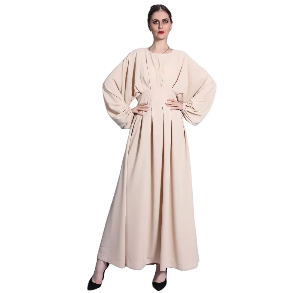 Bicomfort Solid Color Arabic Moroccan Kaftan Maxi Dress Casual Ethnic Style Plus Size Abaya Women's Party Evening Cardigan