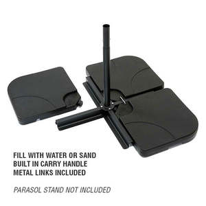 <strong>Heavy</strong> <strong>Duty</strong> 4-Piece Plastic <strong>Parasol</strong> <strong>Base</strong> Set Stable Support for Patio Umbrellas Outdoor Use - Product Image 4