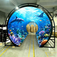 Écran publicitaire LED cylindrique flexible 4K pour intérieur, colonne d'affichage personnalisée, écran incurvé pour exposition, écran LED circulaire pour pilier