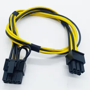 50cm 18awg 6 Pin To 8 Pin Pci-e Male Gpu Power Cable For Graphic Cards