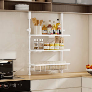 Estante Metálico de 3 Niveles para Especias, Montado en la Pared, Organizador de Cocina Multifuncional, Directo de Fábrica - Product Image 6