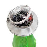 Estuche Transparente para Lápices con Diseño de Naves Espaciales y Extraterrestres, Bolsa de Papelería Divertida y Creativa para Estudiantes, Almacenamiento Personalizado