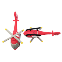 Hélicoptère en caoutchouc PVC de haute qualité personnalisé en usine professionnelle jouet Mini figurine d'avion mignon modèle volant