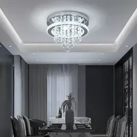 Plafonniers modernes en cristal personnalisés pour la cuisine et la salle à manger style installation suspendue en acier inoxydable pour appartements