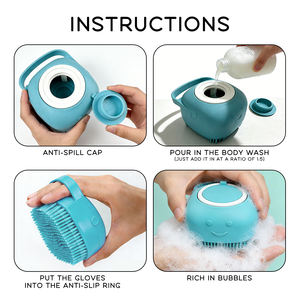 Spazzola da bagno per animali domestici può aggiungere Gel doccia prodotti per la pulizia e la cura dei capelli di gatto - Product Image 6