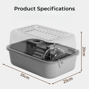 Evcil Hayvanlar İçin Güvenli Lüks Akrilik Villa, Suriye Hamsteri İçin Ekstra Büyük Şeffaf Kafes, Sertifikalı Toksik Olmayan Malzemeyle Üretilmiştir - Product Image 6