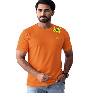 T-shirt basique uni en coton tricoté 100% à séchage rapide pour homme, personnalisable, écologique, respirant, vente en gros - Product Image 1