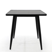 Table à manger extérieure moderne en métal de 80 cm pour restaurant, hôtel, ferme, jardin et patio