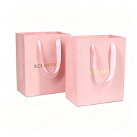 Sacs cadeaux en papier euro imprimés personnalisés avec logo, poignées en ruban de luxe, emballage boutique
