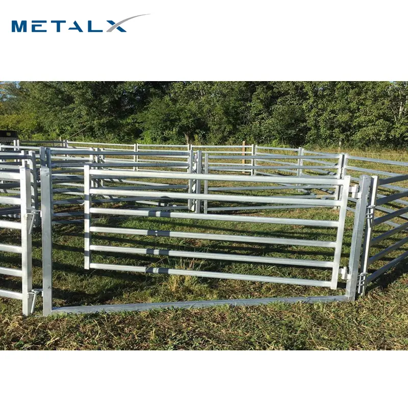 Cheap galvanized welded livestock sheep and goat portable metal fence panels for farm