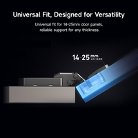 Bisagra de cierre suave ultrafina BOX con amortiguación, de acero laminado en frío, de 95 grados, de montaje fijo para puerta de madera