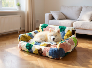 Nichoir de luxe écologique <span class=keywords><strong>pour</strong></span> animaux de compagnie avec tapis doux, housse amovible confortable, <span class=keywords><strong>lit</strong></span>-coussin chaud <span class=keywords><strong>pour</strong></span> petits chiens et chats - Product Image 5