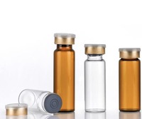 Flacons en verre multi-tailles avec bouchon à sertir pour l'emballage d'échantillons cosmétiques et de laboratoire