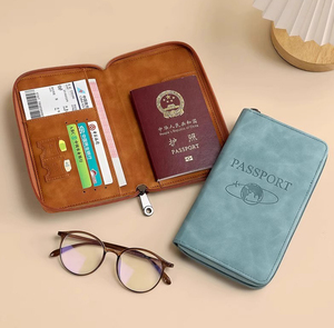 Xinrunjin Coffret cadeau d'affaires personnalisé Couverture en PU Passeport Portefeuille Carte Poche Protection RFID pour les festivals d'entreprise Logo - Product Image 5