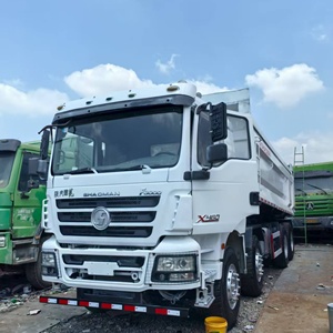 Camion benne Shacman F3000 X460 blanc 8x4 diesel neuf à déchargement arrière avec boîte de vitesses, moteur, pompe et roulement - Product Image 1