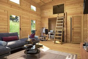 Casetta in Legno Prefabbricata Direttamente dalla Fabbrica - Ampio Studio da Giardino Resistente alle Intemperie, Facile Montaggio - Product Image 3