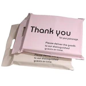 Dank U Poly Mail Bag Custom Logo Gedrukt Koerier Verzending Pakket Verzendkosten Pakket Mailing Tassen Poly Roze Mailers Met Handvat