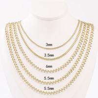 Chaînes en gros CM Jewelry : Chaînes cubaines et Figaro personnalisées, plaquées or 14k et 18k