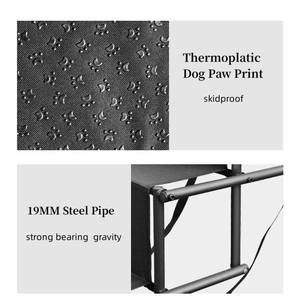 उच्च गुणवत्ता वाले स्टील फोल्डिंग कुत्ते पिल्ला कदम सीढ़ियों पोर्टेबल हल्के कार कुत्ते ट्रकों के लिए सीढ़ियों की सीढ़ी रैंप - Product Image 5