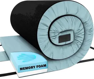 记忆泡沫野营床垫垫睡垫成人便携式卷起床垫野营睡垫，客用床