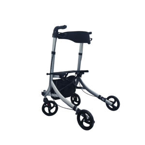 <span class=keywords><strong>Chaise</strong></span> de marche pliable en aluminium pour personnes âgées, handicapées, légère, à quatre roues, fauteuil médical, déambulateur - Product Image 1