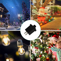 Adaptateur prise US/UE IP44 DC 1W-12W en matériau PC certifié ETL pour lumières de jardin et de terrasse, lumières de festival
