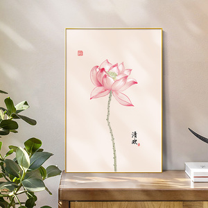 Sala de estar dormitorio pintura decorativa moderna arte de pared personalizado Simple Rosa flor de loto cristal pintura de porcelana - Product Image 4